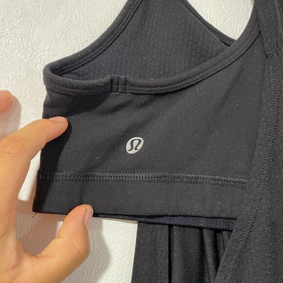 Lululemon No Limits Tank Top Black Women’s Small | Built-In Bra Yoga Run Strappy - Picture 6 of 6